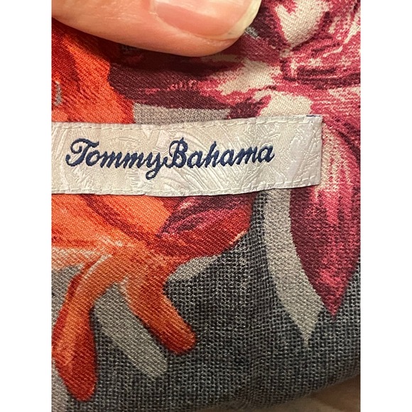 Tommy Bahama Mens 3XLT Silk Hawaiian Shirt Floral Woody Surf Wagon Gray 3TGL - Picture 3 of 7